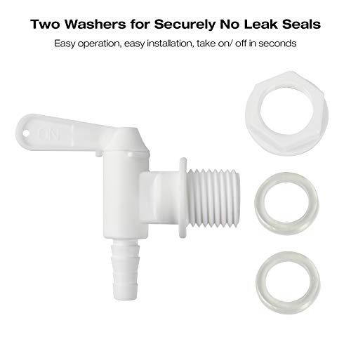 FERRODAY 3 Pack Bucket Spigot for 5 Gallon Bucket Spigot Bottling Bucket Plastic Spigot Bottling Spout Fermenting Spigot Homebrew Wine Making Supplies and Equipment 0.4" Barb Spout Spigot for Bucket - size: 3 Bucket Spigot