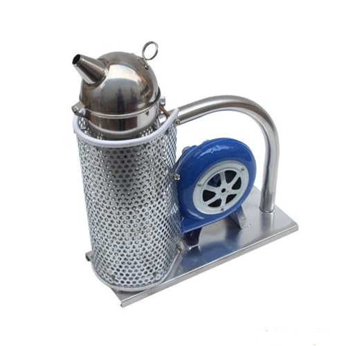 Stainless Steel Bee Hive Smoker with Heat Shield, Hand Crank Beekeeping Tool, Safe Smoke Device to Calm Bees