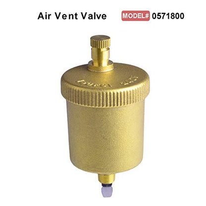 Hydro Master Automatic Air Vent Valve 1/8 Inch Brass (Pack of 2) - size: 1/8” (Pack of 2)