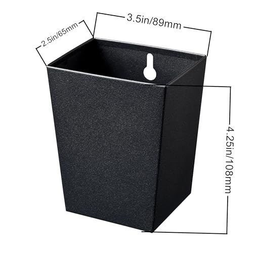Black Bottle Cap Catcher Wall Mounted 4" Stainless Steel Beer Cap Bucket with Drain Holes Screw in Post Table Cooler for Outdoor Use - color: Black