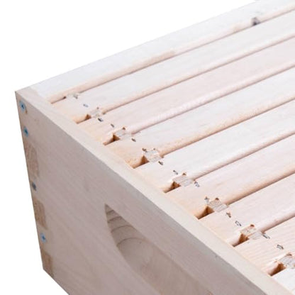 Lehman's Stoney Acres Beekeeping Beehive Box, 10 Frame Medium Assembled Super or Brood Honeybee Hive Box with Plastic Foundation Frames, Amish Made