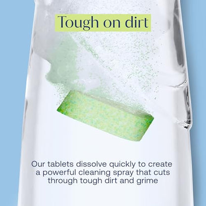 Fab Tab Tablet Cleaner, Multi-Purpose & Bathrom Cleaner for Eco-Concious Cleaning, Non Harmful & Chemical-Free Formula, Convenient Refills with 2 Glass Bottles, Luxury Hotel Scent (6 Refill Tablets)