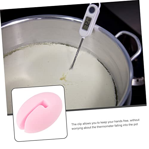 Candy Thermometer Long Probe Thermometer Clip Pot Clip Holder for Cooking