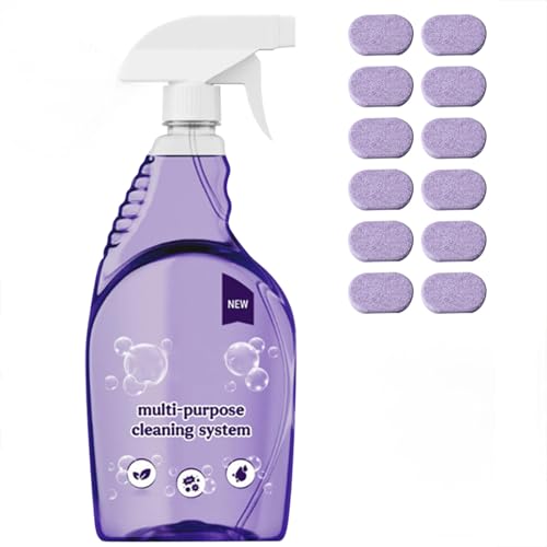 Wanban The All-In-One Multi Purpose Cleaning System with Cleaning Tablets - Cleaning Spray for Every Stain - Cleaner(1 Bottle+18Tablet)