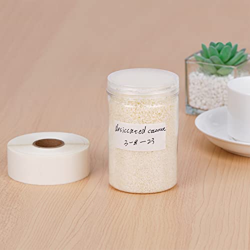 Methidc Dissolvable Food Storage Labels ，Dissolves in Water in 30 Seconds - No Adhesive Residue - Perfect for Glass, Metal, Plastic Containers ，Blank White 1 X 2 Inch 500 Stickers(1 Roll) - size: Rectangle 1" x 2", style: 500 Labels