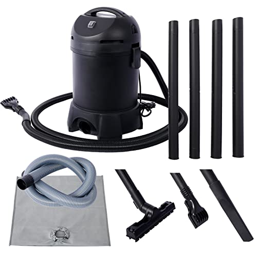 KEIKI Pond Vacuum Cleaner Outdoor, Garden Ponds Cleansweep Kit Quickly Removes Sludge & Debris, Include Intake Suction Hose, Extension Tubes, Vacuum Nozzles, Output Hose & Debris Collection Bag, Black