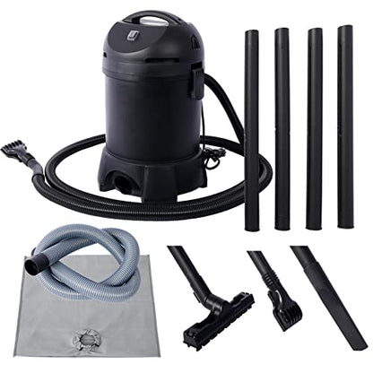 KEIKI Pond Vacuum Cleaner Outdoor, Garden Ponds Cleansweep Kit Quickly Removes Sludge & Debris, Include Intake Suction Hose, Extension Tubes, Vacuum Nozzles, Output Hose & Debris Collection Bag, Black