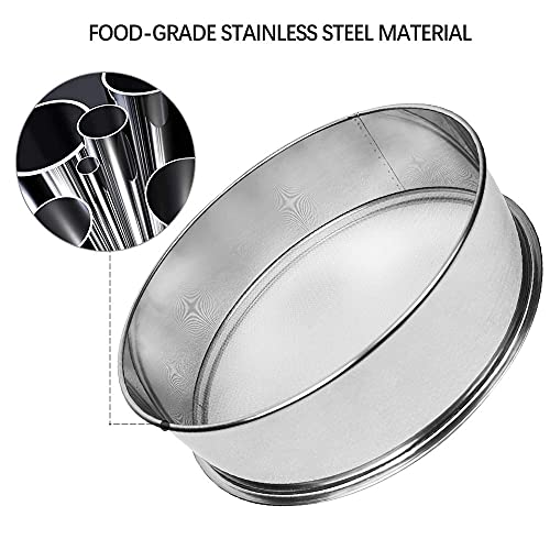 Sidasu Vibrating Sifter - Stainless Steel Vibrating Sieve 10 Mesh for Automatic Powder Sifter Machine - size: 10 mesh