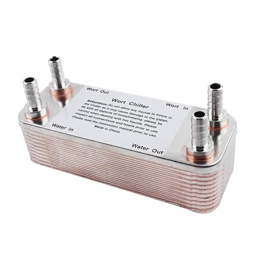 Brew beer 20 Plates Beer Wort Chiller x 1/2" NPT Garden Hose Thread Plate Heat Exchanger Stainless steel 304 Chillers