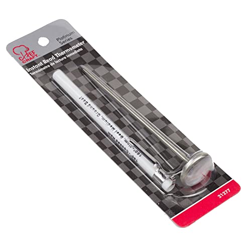 Chef Craft Select Instant Read Thermometer, 5.5 inches in Length, Stainless Steel
