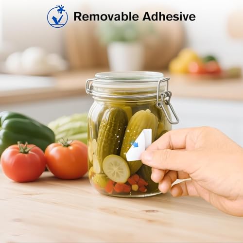 400pcs Removable Labels 1.2 x 0.6 Inch Water Resistant for Bottle - size: 1.2 x 0.6 Inch(400pcs)