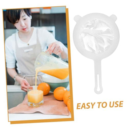 Fine Mesh Food Strainer Filter for Juicing and Honey 2pcs with Double-handle Plastic Frame Mesh Sieve for Soy Milk Juice Coffee Tea Kitchen Filtering