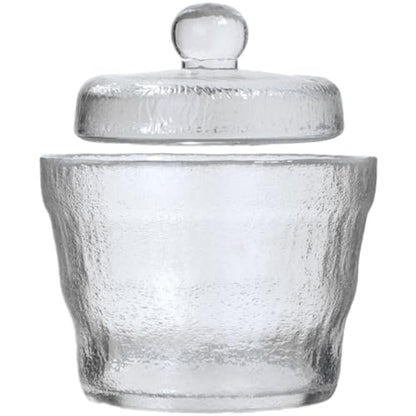 PRETYZOOM Small Glass Pickle Jar with Glass Weight - 650ml/21oz Tsukemono Maker with Heavy Duty Weight, Japanese One-Night Pickling Bowl Vegetable Fermentation for Sauerkraut, Kimchi