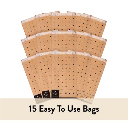 Formaticum - 45-Pack Cheese Storage Bags - 6.25 x 11 Wax Paper Bags to Keep Cheese or Charcuterie Fresh - Professional Grade Cheese Paper for Wrapping Cheese - Porous Brown Paper Bags From France