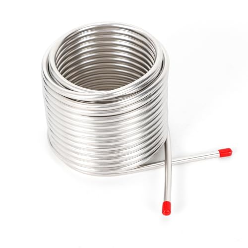 304 Stainless Steel Tubing Coil, Cooling Coil Pipe, Immersion Wort Chiller Cooling Coil Pipe for Home Brewing