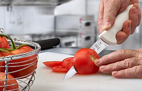 Mercer Culinary Ultimate White 5" Wavy Edge Utility Knife - style: Wavy Edge Utility Knife 5 Inch