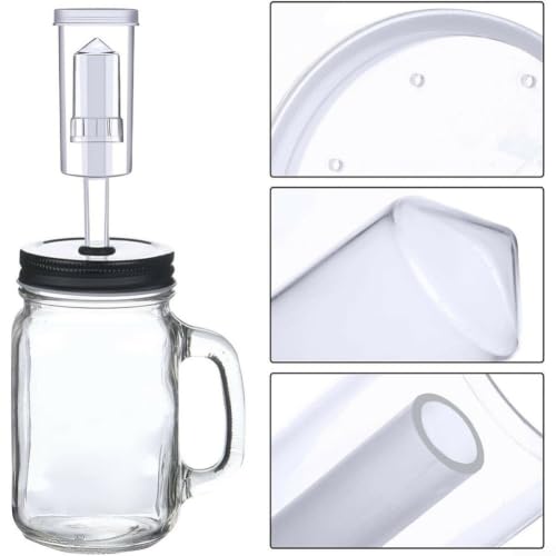 3-Piece Fermentation Airlock with Silicone Grommet, 2-Pack Brewing Air Lock for Beer Wine Kombucha Kimchi Cider Fermenting Supplies, PP Plastic, BPA Free Set