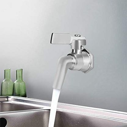 Beer Faucet Tap, Stainless Steel Adjustable Beer Faucet Rate Regulator Kit, Faucet Tap Spigot Replacement for Homebrew Wine Beverage Dispenser