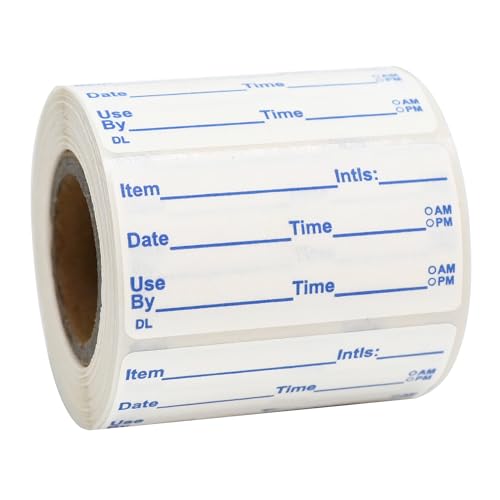 L LIKED Dissolvable Labels, 2x1 Inch, 300 Stickers, Use by Food Rotation Labels for Storage and Container - size: 2"x1"/300labels/Blue