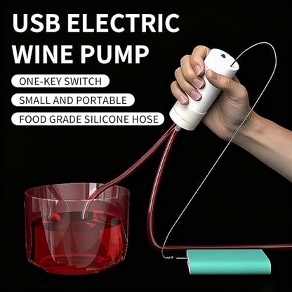 USB Electric Auto-Siphon Self-Priming Pump– Compatible with Most Home Brew Systems, Food Grade 5V Portable Transfer Pump with 6.5FT Hose, 2L/min Low Noise, Wine, Kombucha & Beverages