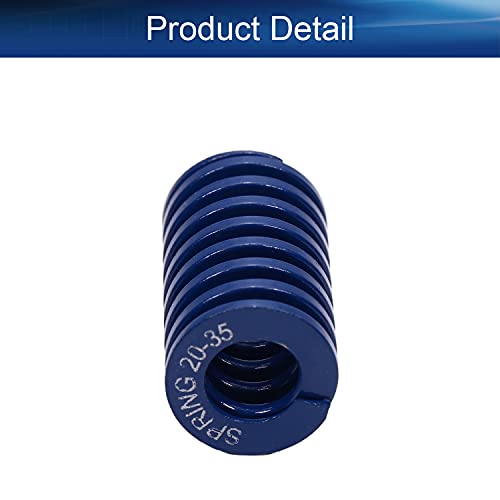 Heyiarbeit 20mm OD 10mm ID 35mm Long Spring Steel Spiral Stamping Light Load Compression Mould Die Spring for 3D Printer Blue 2Pcs - color: Blue, size: TL-20-10-35