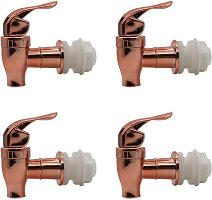Rose Gold Beverage Dispenser Replacement Spigot, Push Style Spigot for Beverage Dispenser Carafe, Water Dispenser Replacement Faucet (4 PACK) - color: Rose Gold, size: 4