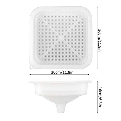 Double - Layer Honey Strainer Filter Sieve, Beekeeping Tools, Food Grade PP Plastic Honey Filter with Coarse and Fine Mesh for Pure Honey Extraction, Easy to Clean and Durable