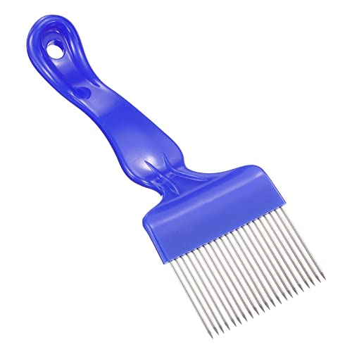 HARFINGTON Beekeeping Uncapping Fork, 21 Tin Needle with Blue Plastic Handle Beekeeping Tool - color: Blue