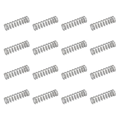 uxcell 50Pcs 304 Stainless Steel Compression Springs, 0.5mm x 3mm x 10mm Small & Tiny Pen Spring for Home Repair & DIY, Workshop & Industrial Use, (Silver Tone) - size: 3mmx10mm