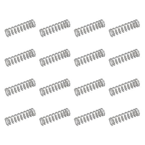 uxcell 50Pcs 304 Stainless Steel Compression Springs, 0.5mm x 3mm x 10mm Small & Tiny Pen Spring for Home Repair & DIY, Workshop & Industrial Use, (Silver Tone) - size: 3mmx10mm