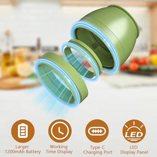 FUTUREZEN Electric Mason Jar Vacuum Sealer for Regular & Wide Mouth Canning Jars, Automatic Sealing Machine Kit for Food Storage & Fermentation, Mouth Mason Jar Lids, Bottle Opener, USB-C Cable, Green - color: Green