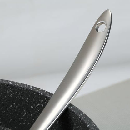 4.Oz 18/10 Stainless Steel Kitchen Ladle Cooking Utensils with 11.8-Inch Handle,Heavy Duty Serving Large Soup Spoon,Dishwasher Safe(Silver)