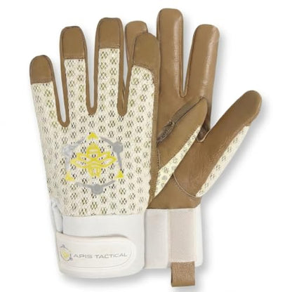 Professional Beekeeping Gloves, Premium 5mm Goatskin w/Patented Ventilation & Dexterity - Beekeeping Supplies - color: Off-white, size: 3X-Large