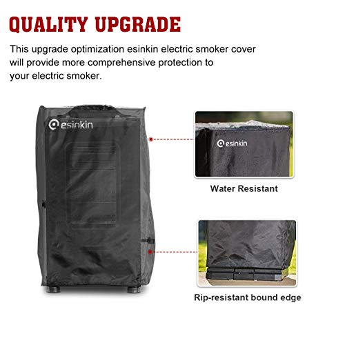 Esinkin 30-Inch Electric Smoker Cover for Masterbuilt Electric Smoker, Dust UV Durable Waterproof and Conveninet, Black - size: 30 Inch