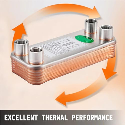 30-60 Plates Stainless Steel Heat Exchanger - Wort Chiller for Homebrew Beer Counterflow Cooling & Heating(40 Plates) - color: 40 Plates