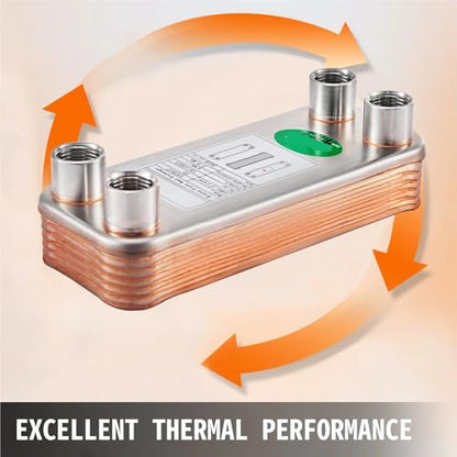 30-60 Plates Stainless Steel Heat Exchanger - Wort Chiller for Homebrew Beer Counterflow Cooling & Heating(40 Plates) - color: 40 Plates