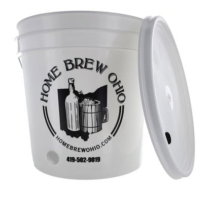 Home Brew Ohio 2 Gallon Plastic Bottling Bucket (with Hole) with Grommeted Lid