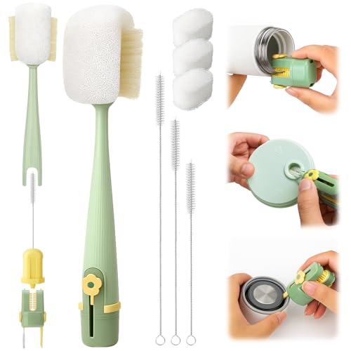 Palksky 5 in 1 Water Bottle Cleaning Brush Set, Multifunctiona Brush and Straw Cleaner for Owala/Stanley/Hydro/Yeti/Simple Modern Cup Accessories - size: 7 Pack