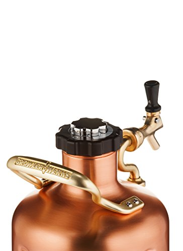 GrowlerWerks Copper uKeg Carbonated Growler-Great Gift for Beer Lovers, 128 oz - color: Copper, size: 128 Ounces