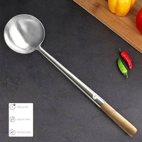 Sunrise Commercial Grade Wok Ladle 19.5" (XL) - size: Ladle 19.5" (XL)