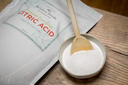 Relative Foods Citric Acid Powder Food Grade – 5 lb - Pure Citric Acid for Cooking, Canning, Bath Bombs & More - Non-GMO, Gluten-Free, No Additives - Resealable Bag - size: 5 lb