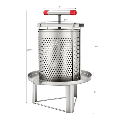 Fruit Wine Press, 3.2 Gallon Honey Press Extractor | Beeswax Presser, Fruit Apple Crusher, Manual Juice Maker, Apple Cider & Nature Juice Making - color: Style 1