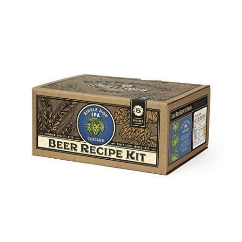 Craft a Brew - Beer Recipe Kit - Single Hop IPA-Cascade - Home Brewing Ingredient Refill - Beer Making Supplies - Includes Hops, Yeast, Malts, Extracts - 5 Gallons - color: Single Hop IPA