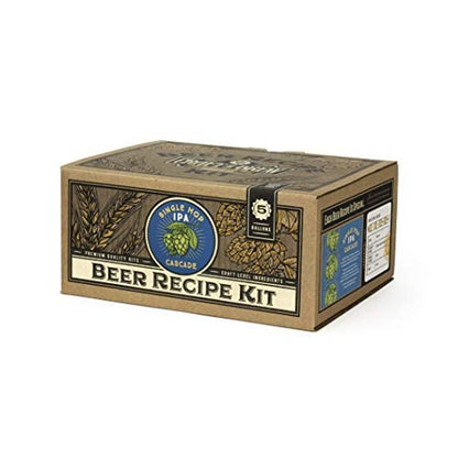 Craft a Brew - Beer Recipe Kit - Single Hop IPA-Cascade - Home Brewing Ingredient Refill - Beer Making Supplies - Includes Hops, Yeast, Malts, Extracts - 5 Gallons - color: Single Hop IPA