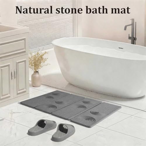 Stone Drying Mat for Kitchen Counter,Foldable(Gray (4-fold), 24" × 16") | Large Quick-Dry Diatomaceous Earth Dish Drying Mat with PU Non-Slip Base,for Bottles Cups Dishes - color: Gray (4-fold)
