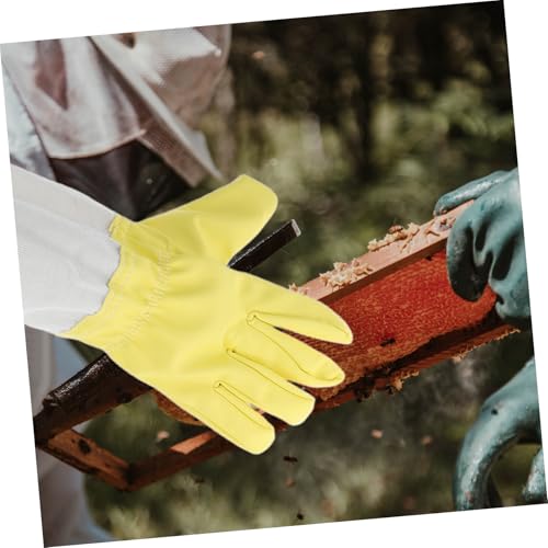 BESPORTBLE Heavy Duty Beekeeping Gloves Extended Sleeves Long Sleeve Pu Gloves for Beekeepers Outdoor Work