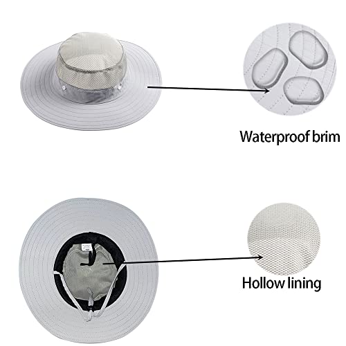 Mosquito Head net hat face Shield Fishing Cap bee Beekeeping Beekeeper Veil Hats for Men Women - color: Light Grey
