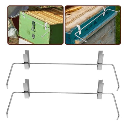 DOITOOL Stainless Steel Beehive Frame Holder Bracket for Beekeeping Hive Frames 18 X 6.7 X 4 Inches Space-Saving Frame Support Tool - color: 2pcs