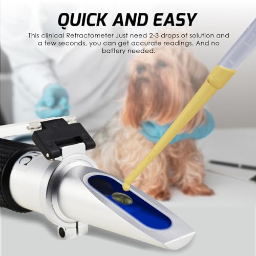 3-in-1 Animal Clinical Refractometer, Veterinary Refractometer, Scale Clinical Refractometer for Cat and Dog Urine Specific Gravity and Serum Protein Health Index with ATC - color: Urine Sg / serum protein