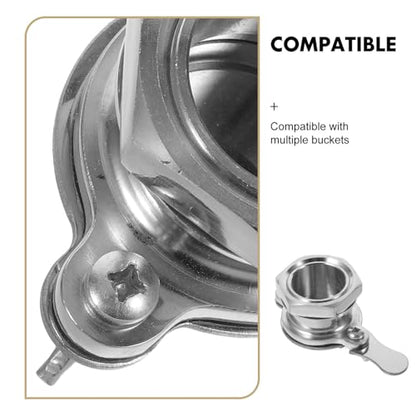 balacoo Stainless Steel Honey Gate Valve for Bucket Extractor Tap Beekeeping Tool Honey Exit Spout Beekeeping Equipment